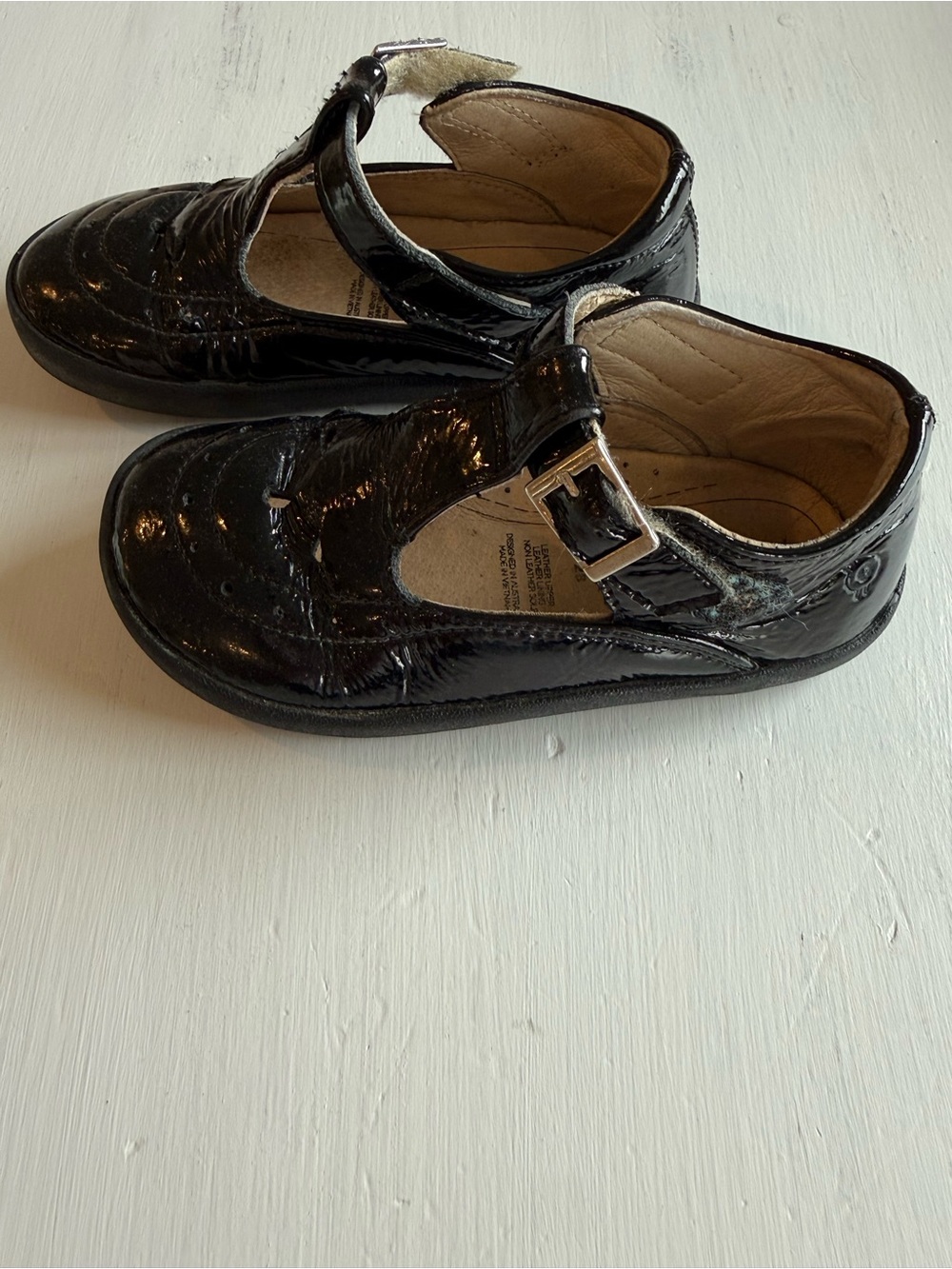 Old Soles Toddler Girl Black Patent‎ Maryjane Flats - Picture 4 of 7